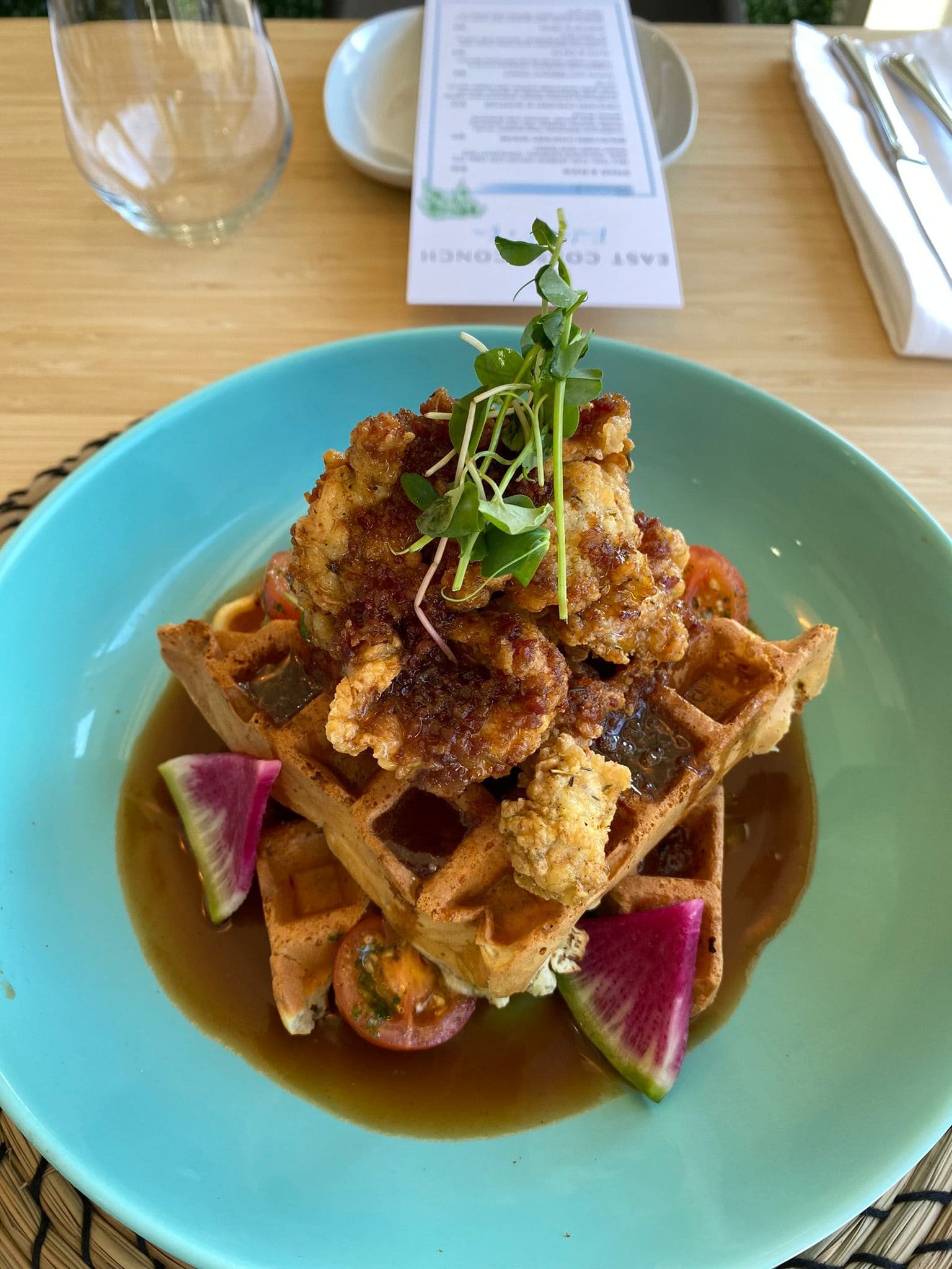East Coast conch chicken and waffles East Coast conch chicken and waffles